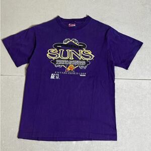 90s Vintage Phoenix Suns Crest Purple T Shirt Size L